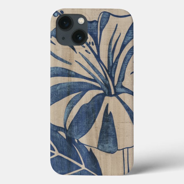 Indigo Hibiskus Case-Mate iPhone Hülle (Rückseite)