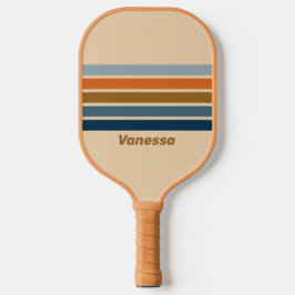 Indigo Horizon Across Striping with Name Pickleball Schläger