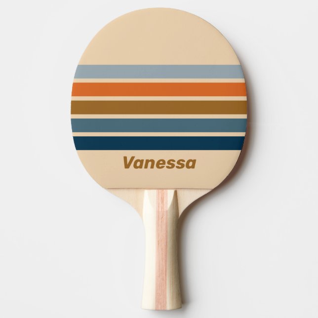 Indigo Horizon Across Striping with Name Tischtennis Schläger (Vorderseite)