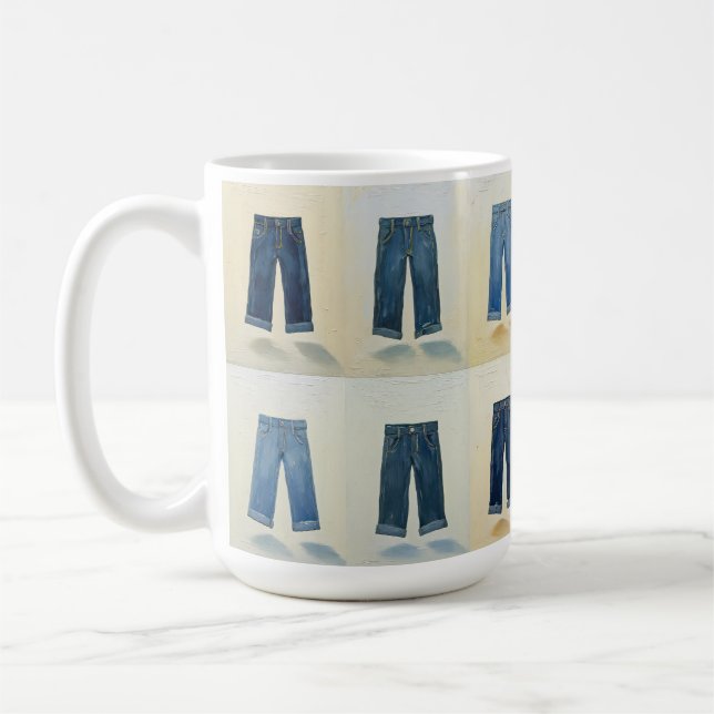 Indigo Icons Painterly Denim Art Denimhead Kaffeetasse (Links)