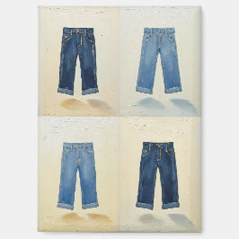 Indigo Icons Painterly Denim Art Denimhead Magnet
