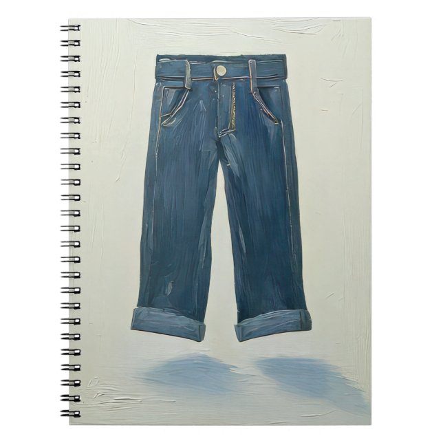 Indigo Icons Painterly Denim Art Denimhead Notizblock (Vorderseite)