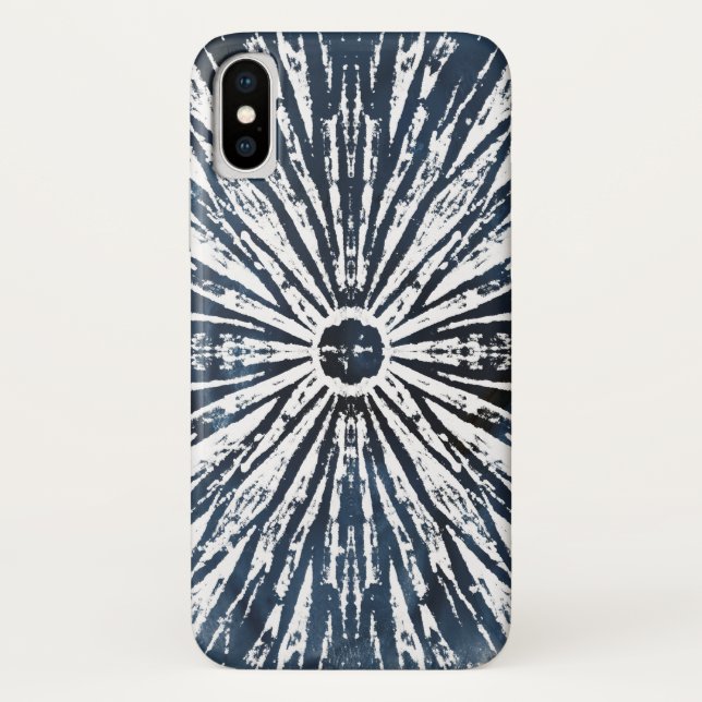 Indigo Ink Radial Motif Case-Mate iPhone Hülle (Rückseite)