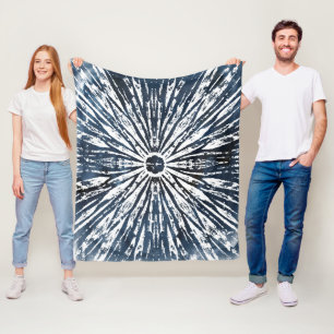 Indigo Ink Radial Motif Fleecedecke