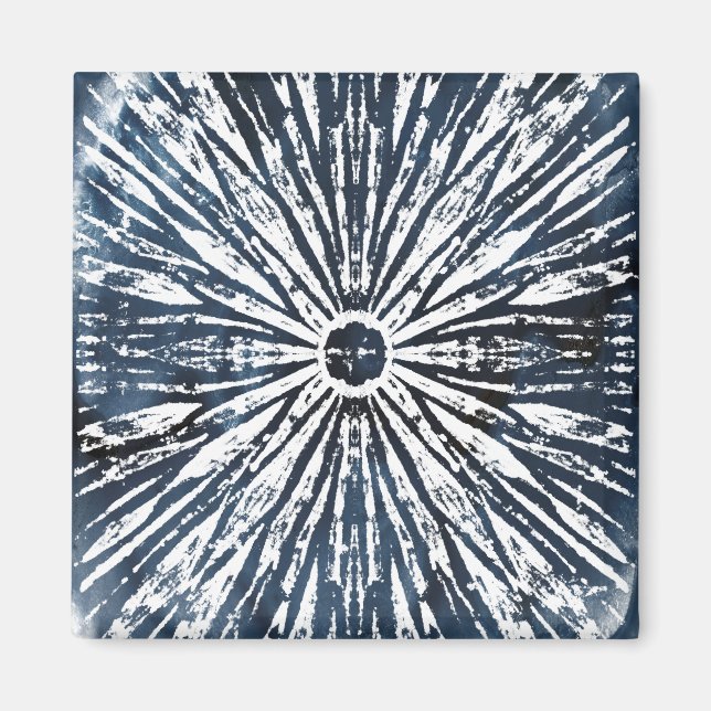 Indigo Ink Radial Motif Magnet (Vorne)