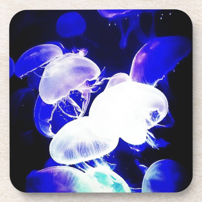 Indigo Jellyfish Untersetzer (Vorderseite)