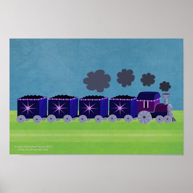 Indigo & Lila Choo Choo Train Poster (Vorne)