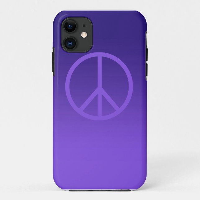 Indigo Lila Peace Sign Case-Mate iPhone Hülle (Rückseite)
