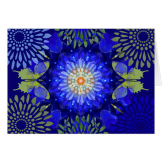 Indigo-Mandala-Schmetterlings-Karte