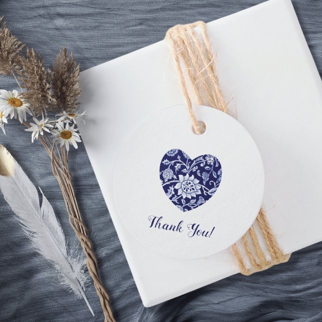 Indigo Meadow Wildflowers Wedding Thank You Geschenkanhänger (Von Creator hochgeladen)