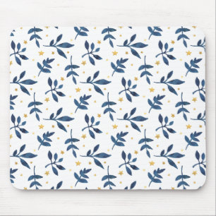 Indigo mit goldenen Imitaten Mousepad