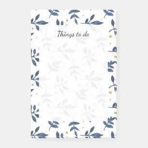 Indigo mit goldenen Imitaten Post-it Klebezettel