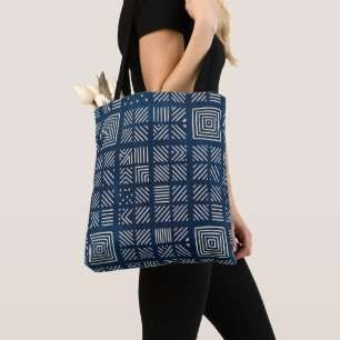 Indigo Mudcloth Mosaik-Minimalist
