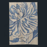 Indigo Mum Handtuch<br><div class="desc">floral</div>