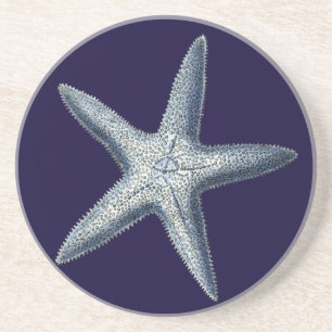 Indigo-Muscheln IV Sandstein Untersetzer