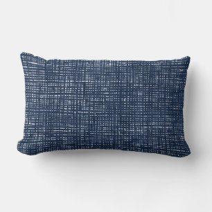 Indigo Navy Blue Lumbar Pillow Lendenkissen