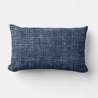 Indigo Navy Blue Lumbar Pillow Lendenkissen