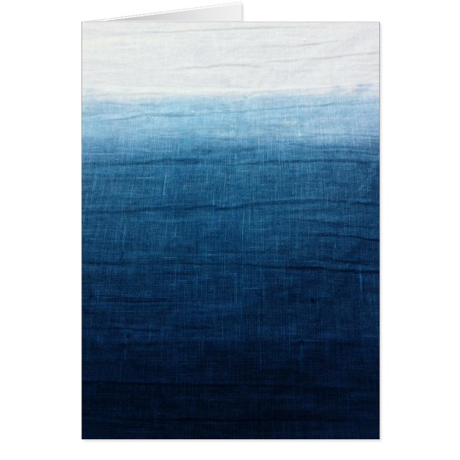 Indigo Ombre verblaßt Bad gefärbtes Shibori (Vorne)