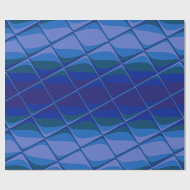 indigo palette geschenkpapier (Flach)