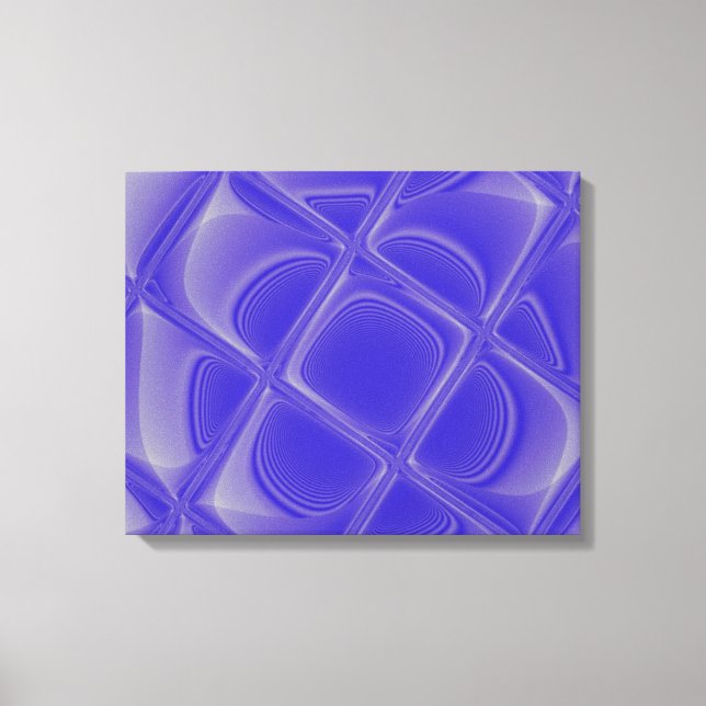 Indigo Petals Morphed Wrapped Canvas Leinwanddruck (Vorderseite)