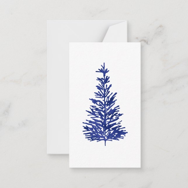Indigo Pine Trees Mitteilungskarte (Vorderseite)