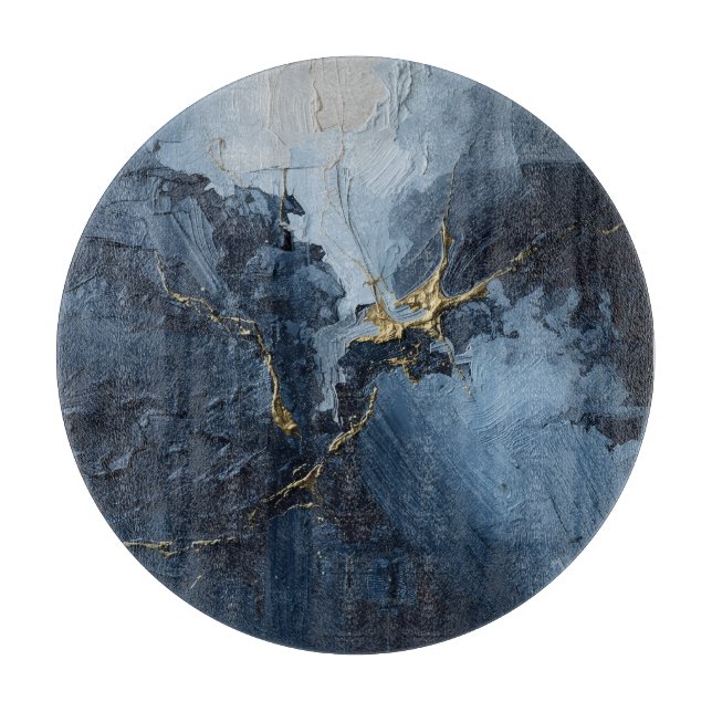 "Indigo Rhapsodie" Schneidebrett (Vorderseite)