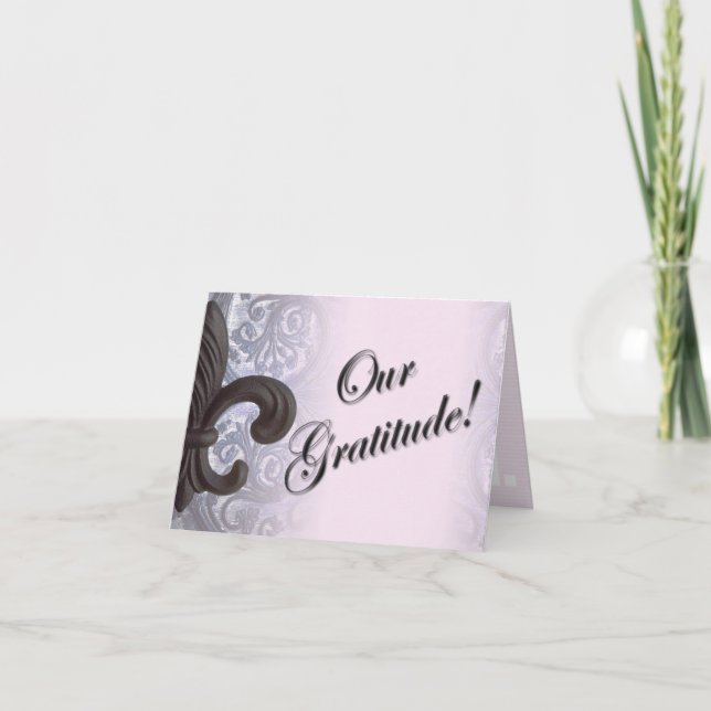 indigo/Rose "eiserne Lilie" Dankeschön Dankeskarte (Vorderseite)