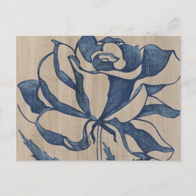 Indigo-Rose Postkarte (Vorderseite)