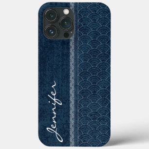 Indigo Sashiko Muster japanische Stickereibezeichn Case-Mate iPhone Hülle