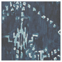 Indigo SatellitenIkat Stammes- Aquarell