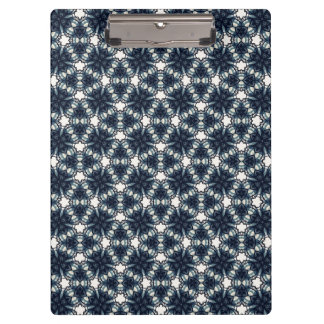 Indigo-Schnee-Blumen-Gitter Klemmbrett