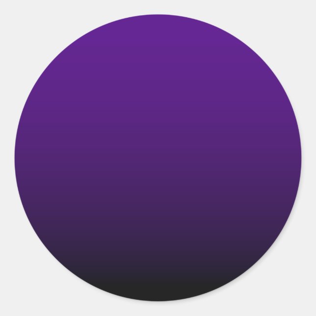Indigo-Schwarz-Verlaufs-Blanco Runder Aufkleber (Vorderseite)