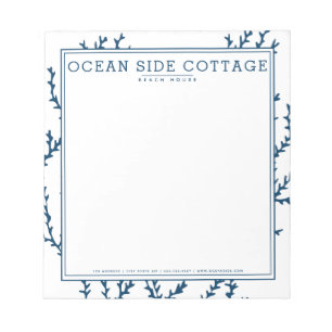 Indigo Seetang, Elegantes Nautical Beach House Sti Notizblock