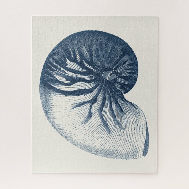 Indigo Shark Eye Seashell Puzzle (Vertikal)