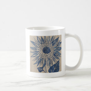 Indigo-Sonnenblume Kaffeetasse