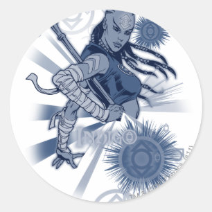 Indigo-Stamm 10 Runder Aufkleber