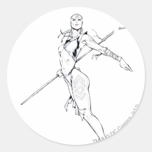 Indigo-Stamm 8 Runder Aufkleber