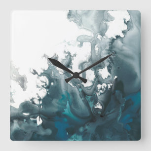 Indigo-Sturm Quadratische Wanduhr