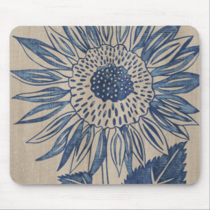 Indigo Sunflower Mousepad