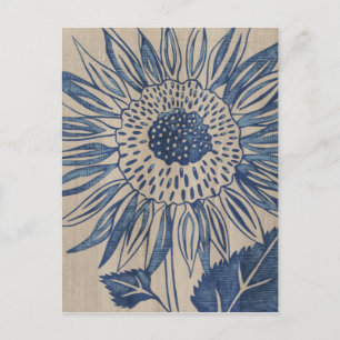 Indigo Sunflower Postkarte