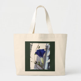 Indigo Swirl Morning Glory Tote Bag Jumbo Stoffbeutel