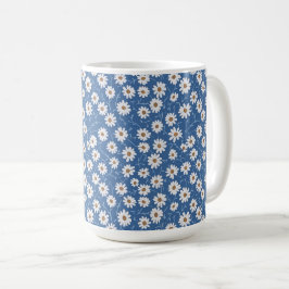 Indigo Traum Gänseblümchen Kaffeetasse