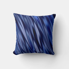 Indigo u. violette blaue Satinartstreifen Kissen