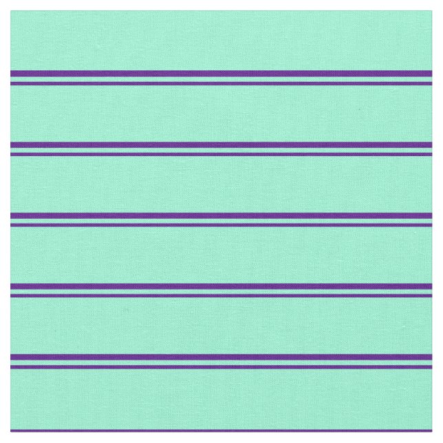Indigo- und Aquamarine-Muster Stoff (Nahaufnahme)