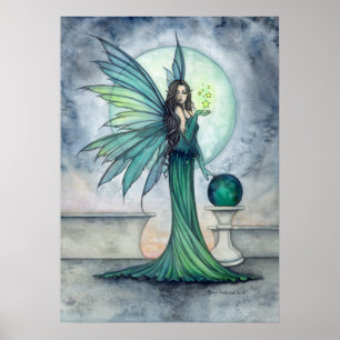 Indigo und Jade Fairy Fantasy Art Molly Harrison Poster