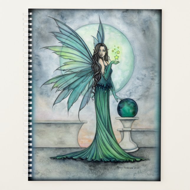 Indigo und Jade Fairy Fantasy Art Planer (Vorderseite)