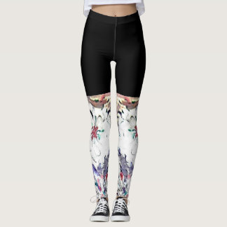 Indigo und Schwarz Leggings