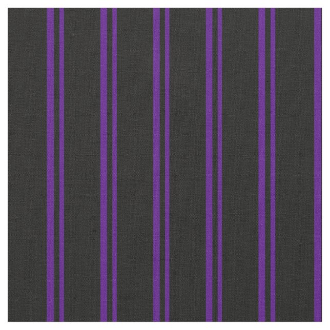 Indigo- und Schwarze Streifen Stoff (Nahaufnahme)