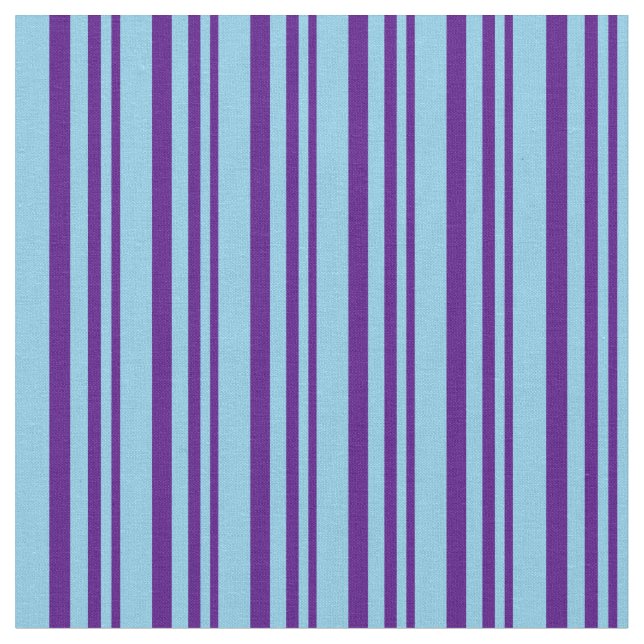 Indigo und Sky Blue Muster der Streifen Stoff (Nahaufnahme)