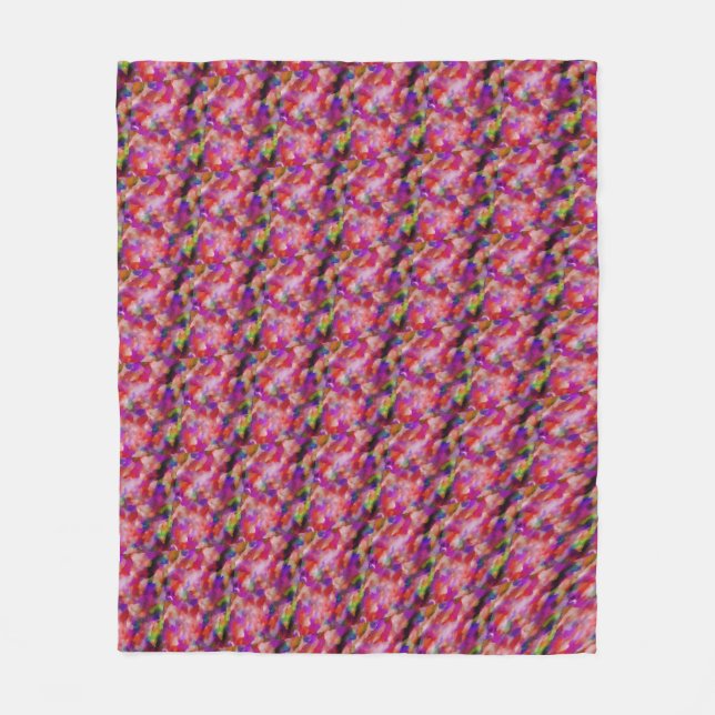 Indigo- und violette Kunstwerke Fleecedecke (Vorderseite)